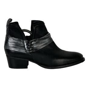 Diba Women's Skyler Boots SZ 8 Low Ankle Bootie Western Knotted Black Biker